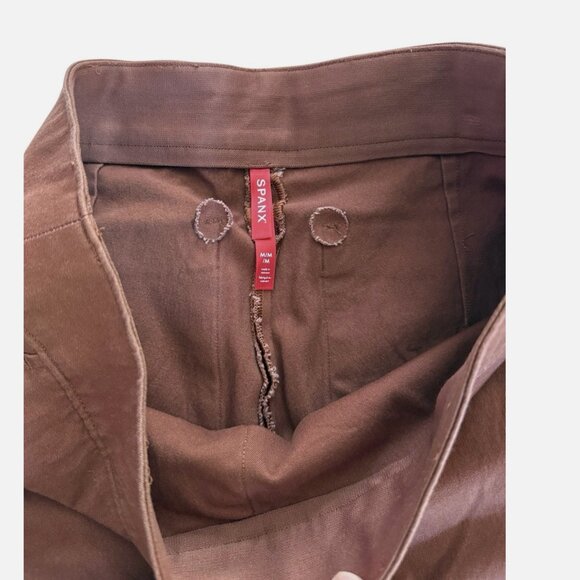 Spanx On-The-Go Ankle Slim Straight Pull On Pants Bronze Glow Women's size M - Picture 5 of 8